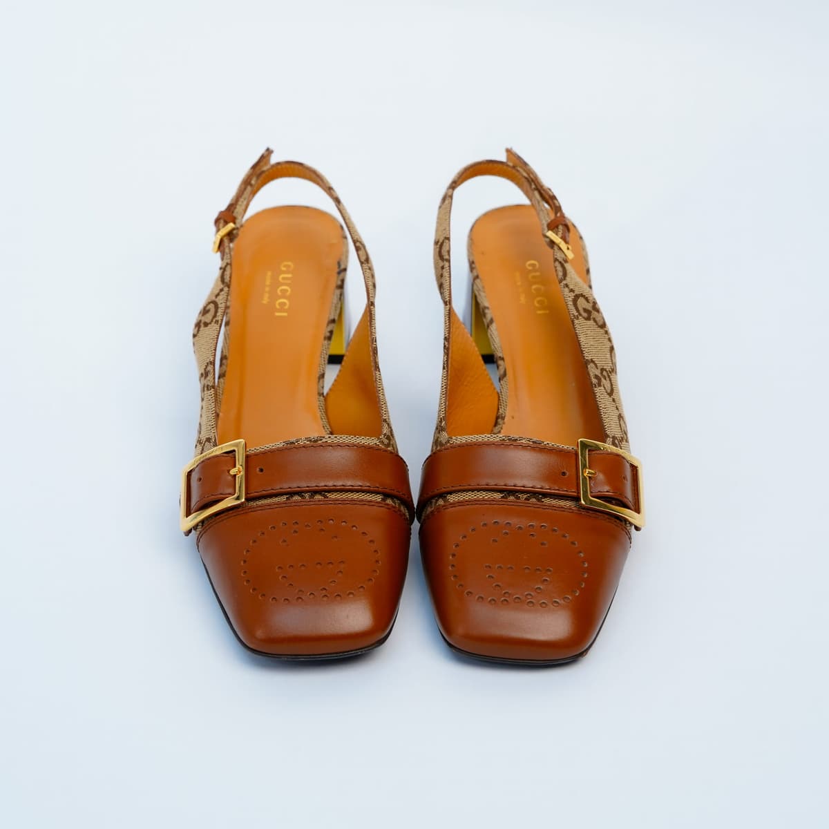 Gucci GG Canvas Slingback Pumps — photo 1 of 7