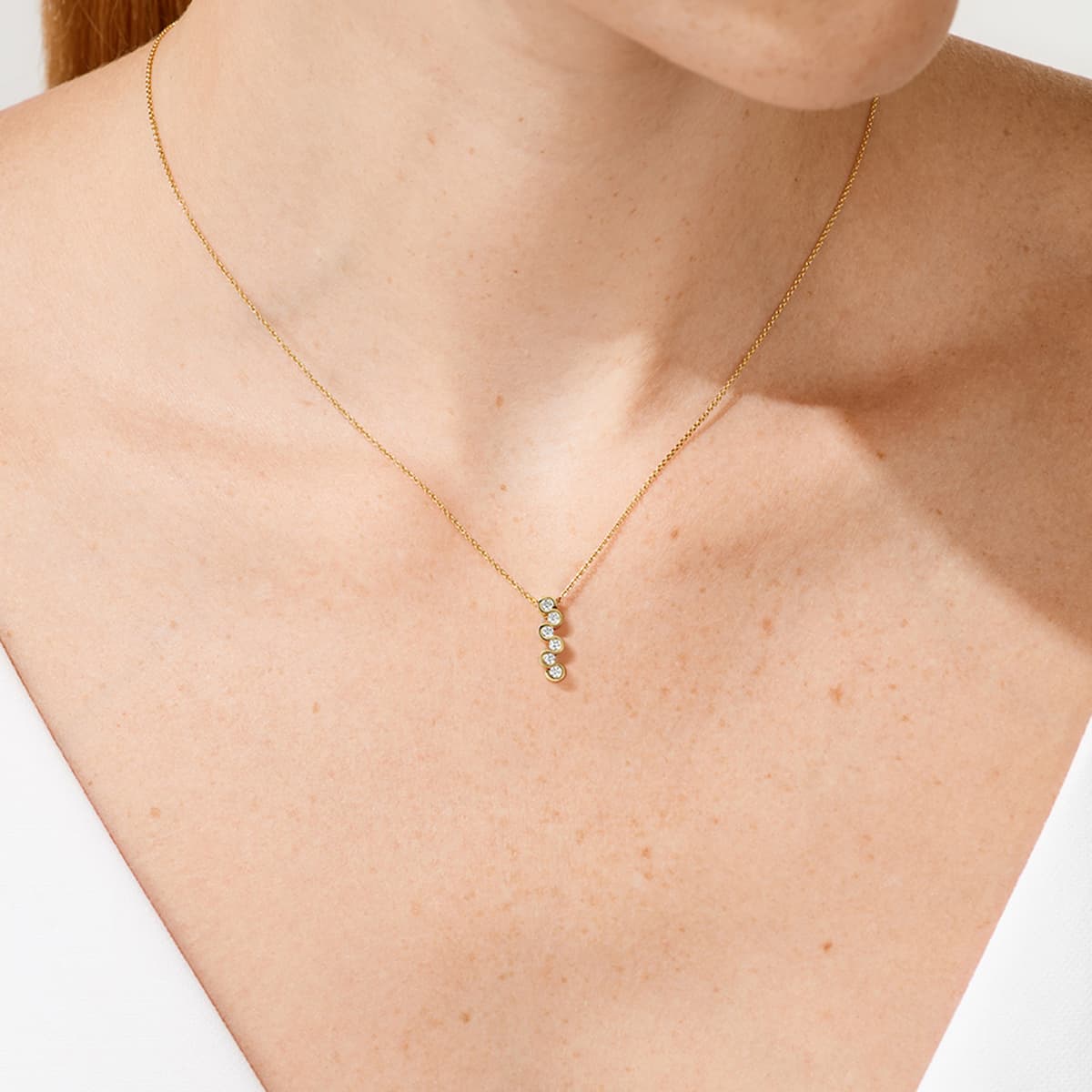 Niessing Diamond Wave Anhänger mit Kette – Gelbgold — photo 1 of 5