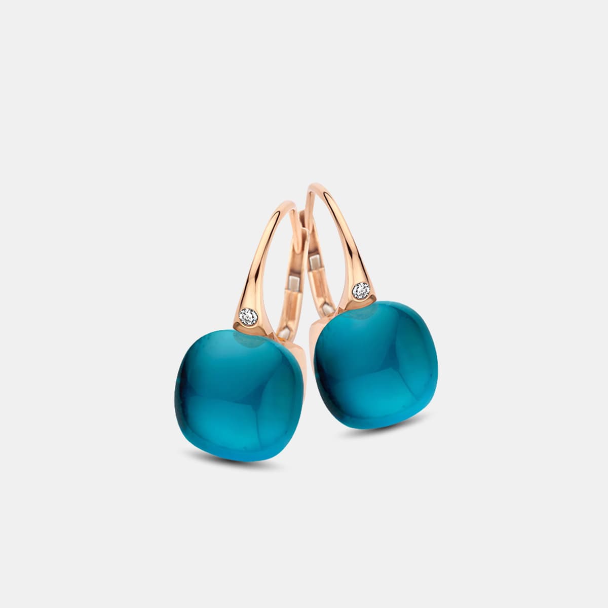 Bigli Mini Sweety Ohrringe mit London-Blau-Topas und Perlmutt — photo 1 of 2