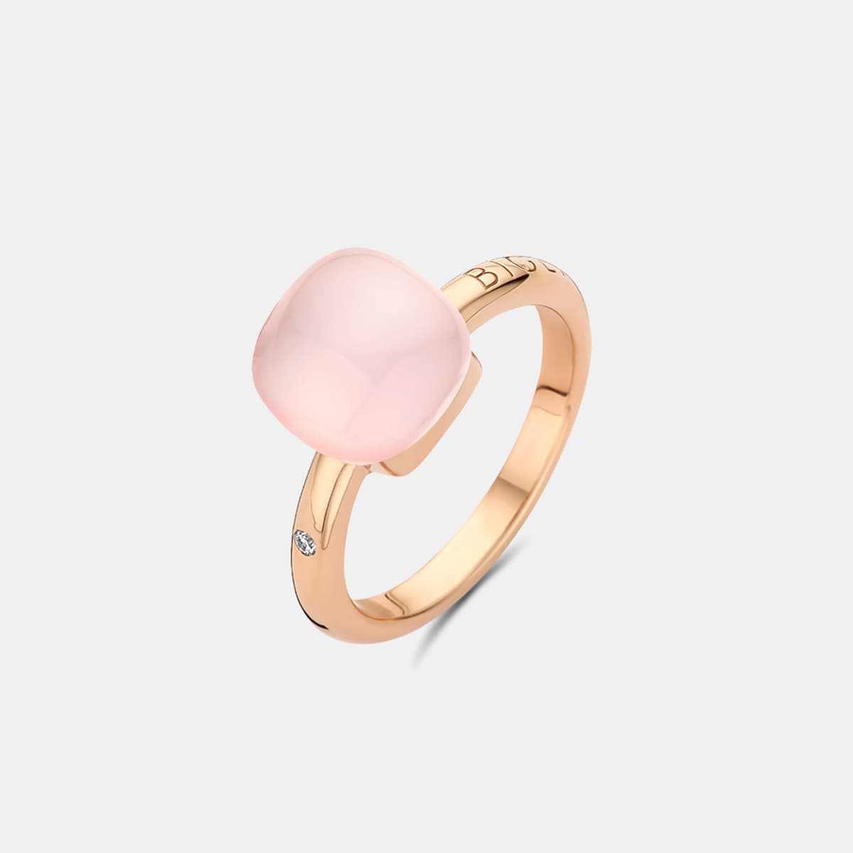Bigli Mini Sweety Ring mit Rosenquarz und Perlmutt — photo 1 of 4