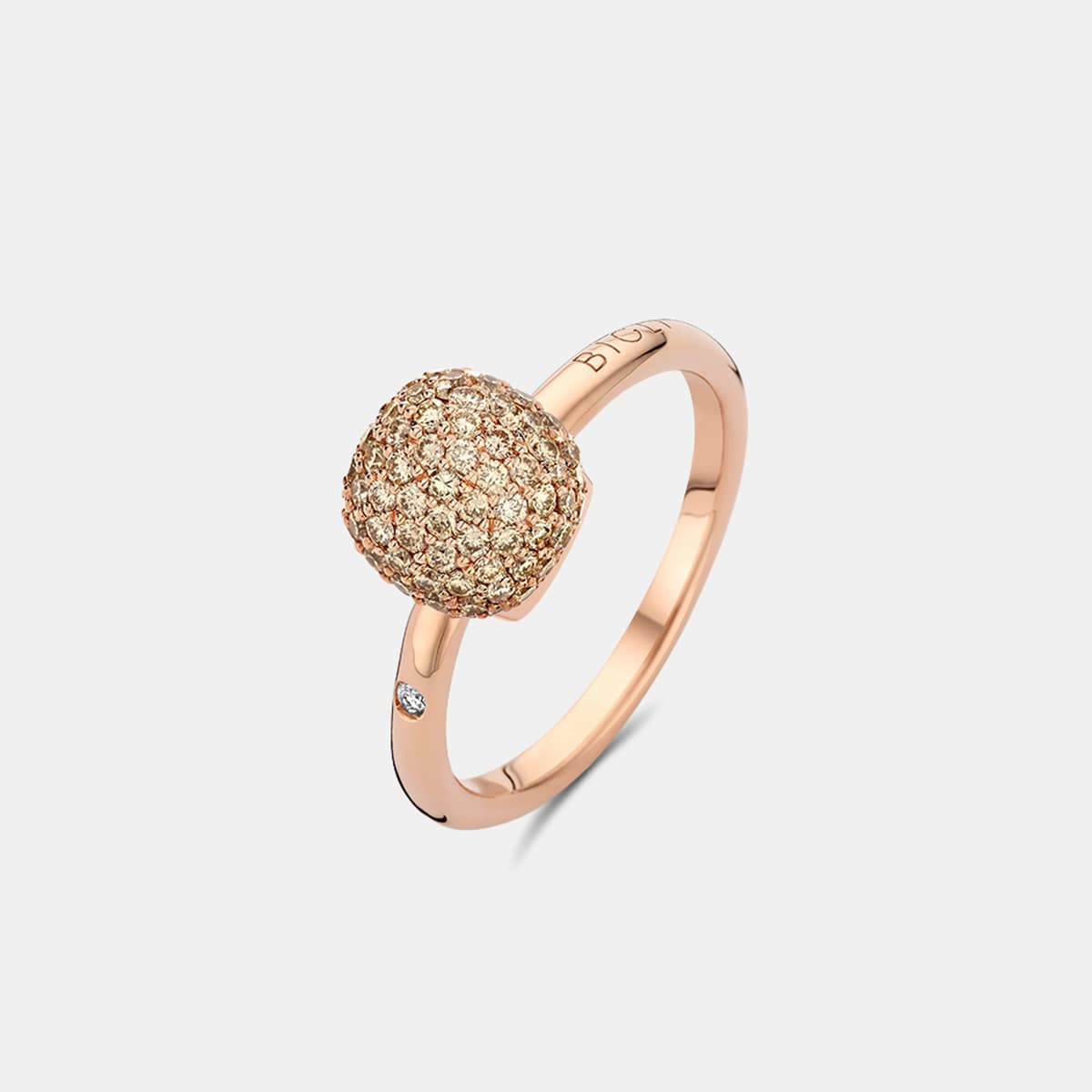 Bigli Mini Sweety Ring Klein mit braunen Diamanten — photo 1 of 3