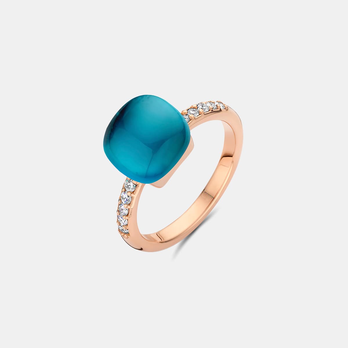 Bigli Mini Sweety Ring mit London-Blau-Topas und Perlmutt — photo 1 of 3