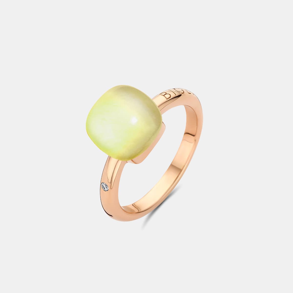 Bigli Mini Sweety Ring mit Zitronenquarz und Perlmutt — photo 1 of 4
