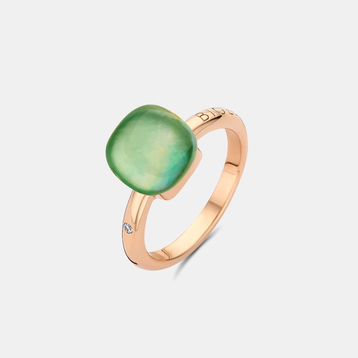 Bigli Mini Sweety Ring mit grüner Aventurin und Zitronenquarz — photo 1 of 4