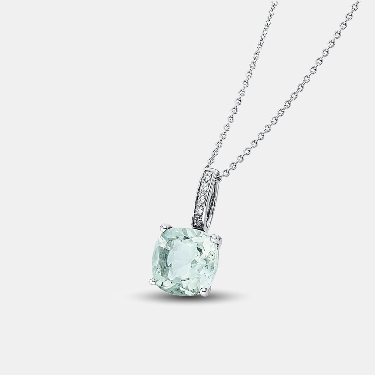 Diamonds Fashion Kette mit Anhänger mit Amethyst Grün — photo 1 of 2