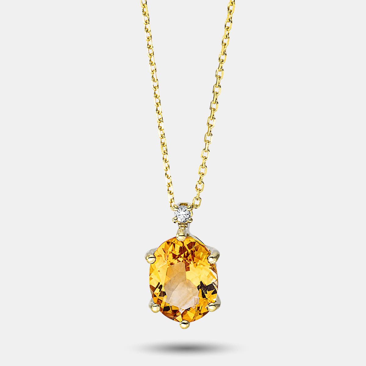 Diamonds Fashion Kette mit Anhänger mit Citrin — photo 1 of 1