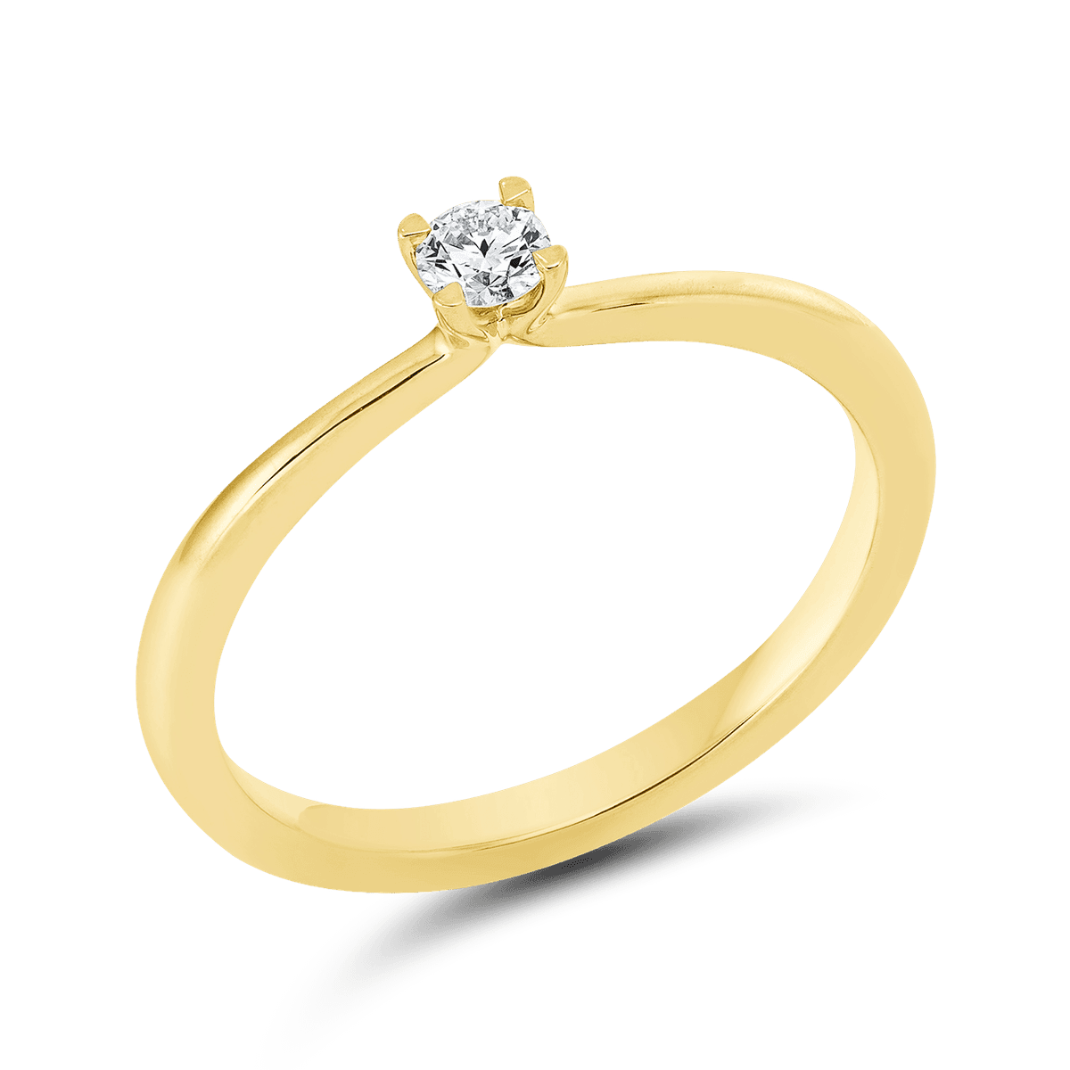 Diamonds Ring 4er Krappe 585 Gelbgold 0,12 ct. — photo 1 of 1