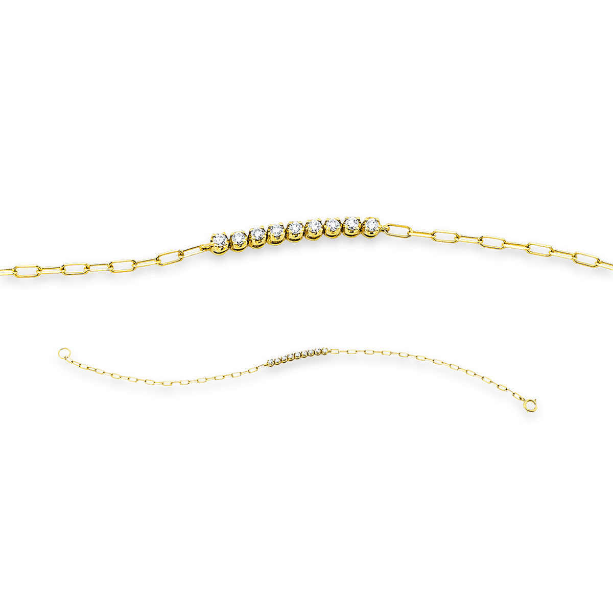 Diamonds Armband Gelbgold 9 Brillanten 0,19 ct. — photo 1 of 1