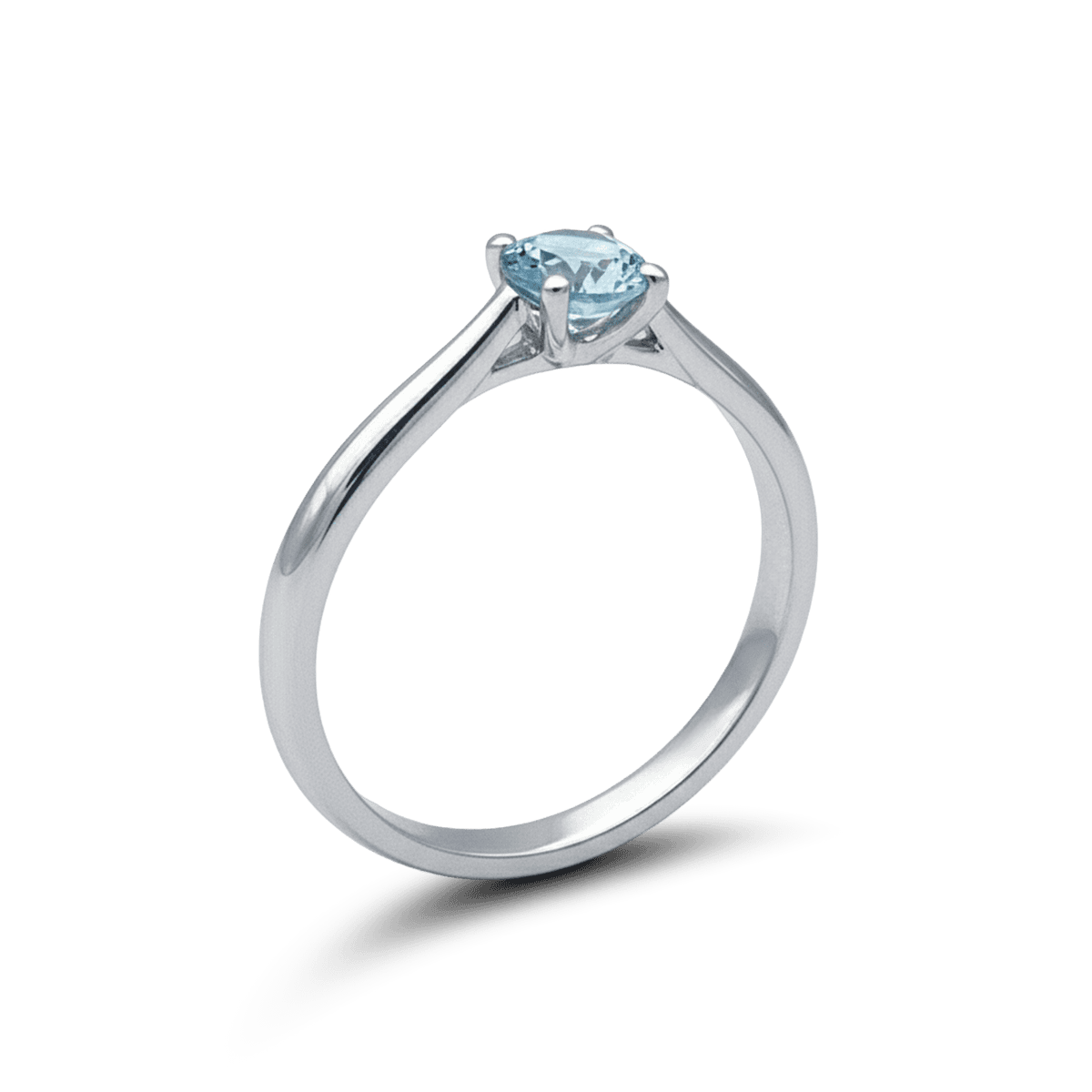 Diamonds Ring 4er-Krappe Weißgold Aquamarin — photo 1 of 2