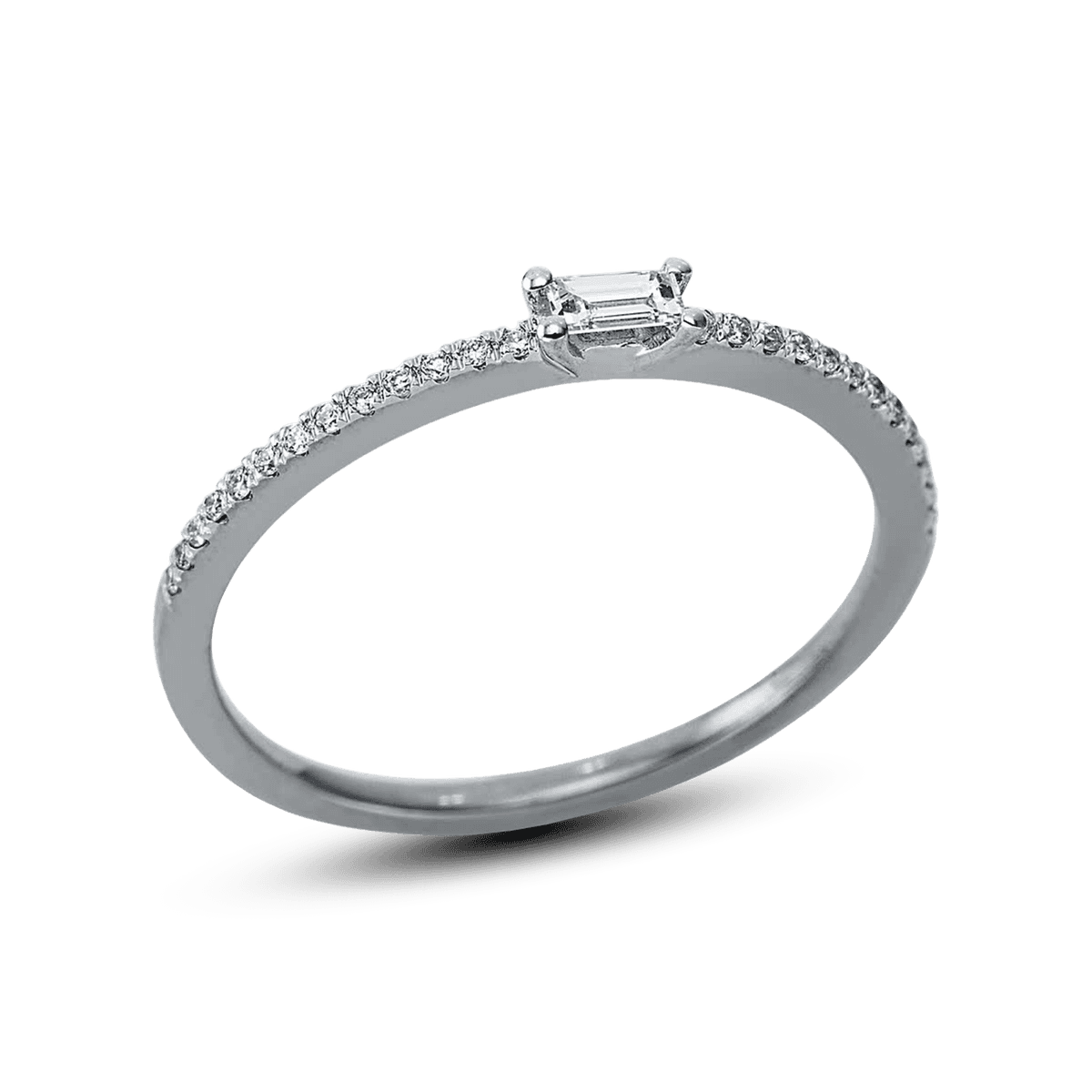 Diamonds Solitaire Ring Baguette 0,12 ct. — photo 1 of 2