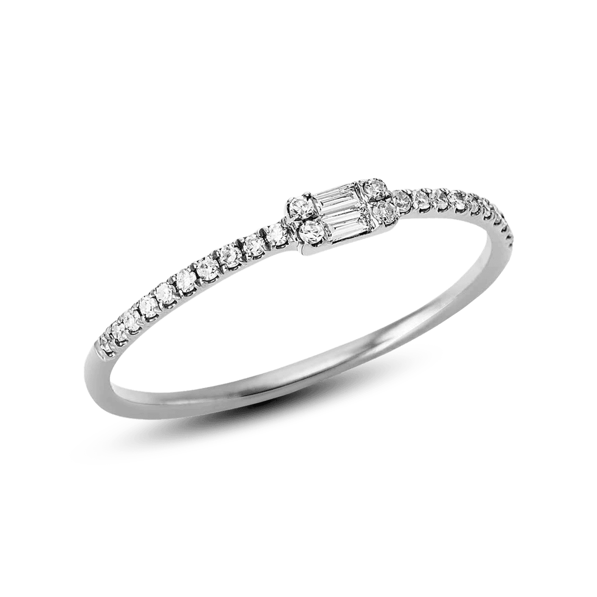 Diamonds Solitaire Ring Baguette 0,12 ct. — photo 1 of 2