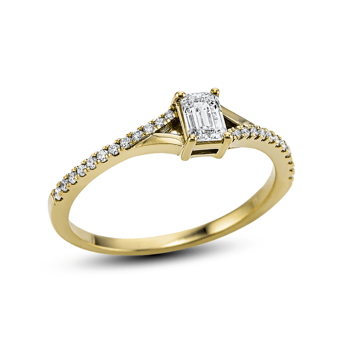 Diamonds Solitaire Ring Baguette 0,42 ct. — photo 1 of 2